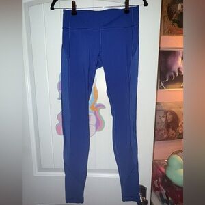 Blue Lululemon Wonder Train Leggings